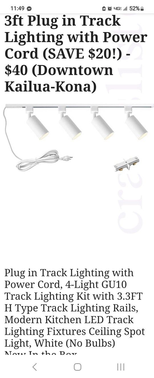 Plug in Track Lighting