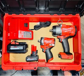 Milwaukee M18 FUEL 2967-20 + M12 3/8” Stubby Combo Kit with PACKOUT – NEW