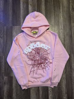 Sp5der OG Web Hoodie Pink Small