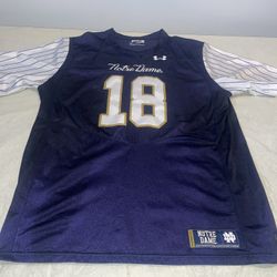 Notre Dame Shamrock Series 2018 Yankees Jersey Jersey Men Xxl Sewn Clean Blue