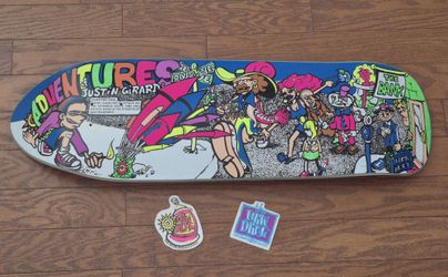 Vintage Rare Justin Girard Early 90's New Deal Reissue W 2 OG Stickers Screen Printed!
