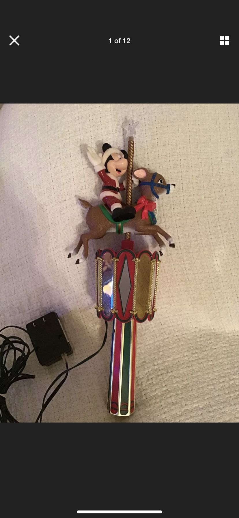 Mickey Mouse Disney Carousel Tree Topper