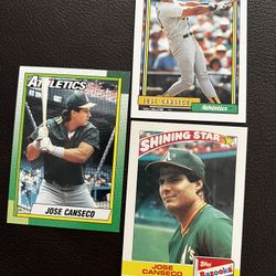 Jose Canseco 3 Card Lot 