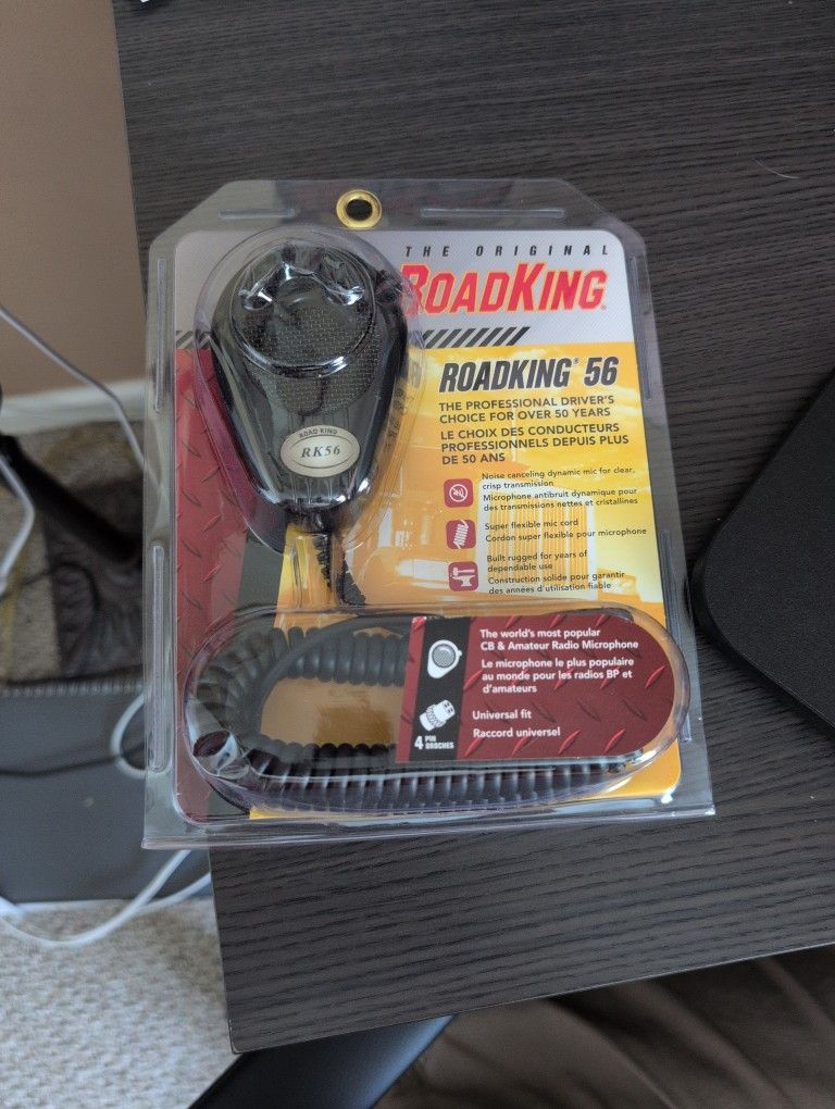 New RoadKing RK56 Noise-Canceling CB Radio Microphone - 4-Pin, Sealed