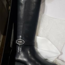 Coach Boots Black New In Box  Size 6.5