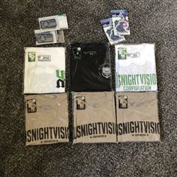 USA night vision t shirts + patches + stickers