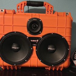 boombox bluetooth speaker 6.5  $500.  It sounds very clear and loud