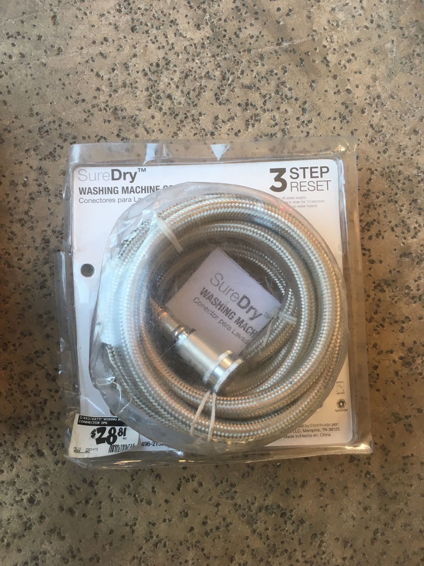 6ft DIAL PACK WASHING MACHINE CONNECTORS