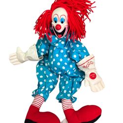 Vintage Bozo the Clown plush doll 19’ 