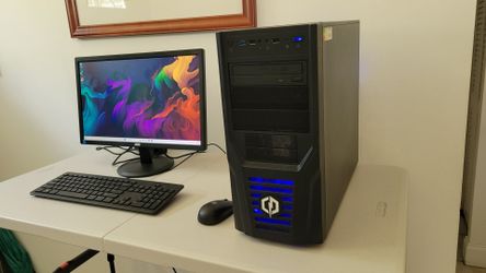 New Computer Desktop INTEL-QUADCORE i5,16GB Ram, 120GB SSD and 1TB, 24"screen. W11Pro. Keyboard and mouse.