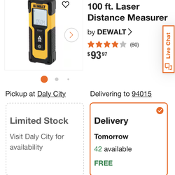 Dewalt laser distance measurer