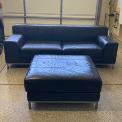 Free Black Leather Sofa