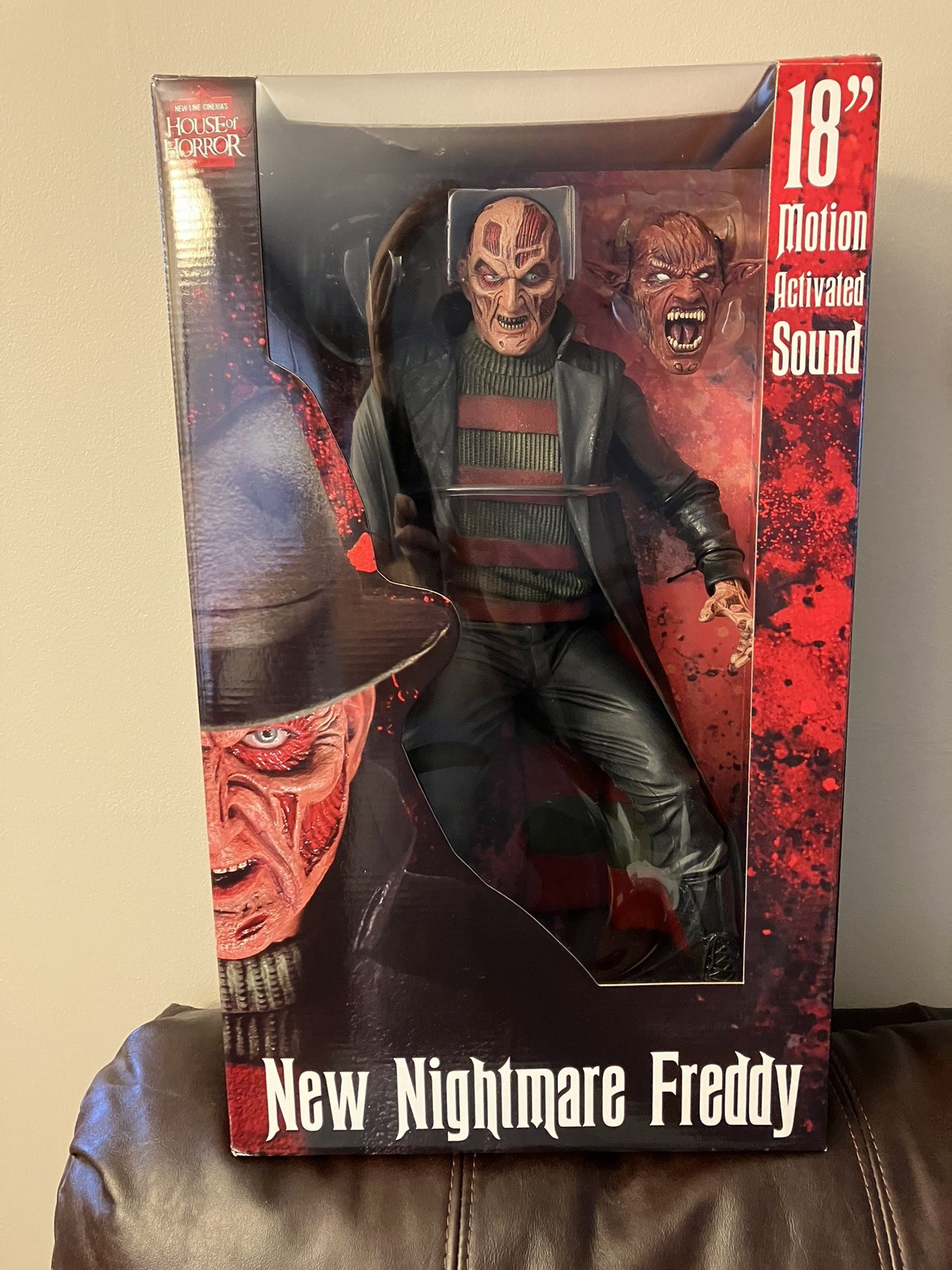 New Nightmare Freddy Krueger 18” Figure w/Motion Activated Sound