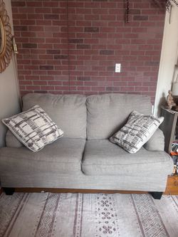 Gray small couch