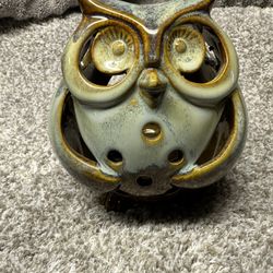 Ceramic Owls Tea Light Holders 3 Different Sizes 