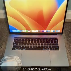 MacBook Pro 15" retina,3.1 ghz intel i7 Quadcore, 16gb ram,1 TB HD. TOUCHBAR very fast- Upgraded