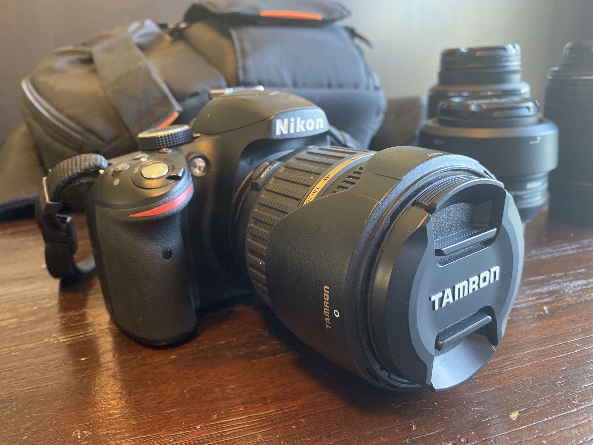 Nikon D3200 Camera w/ 4 lenses, camera bag & accessories