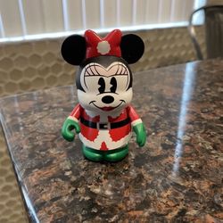 DISNEY CHRISTMAS MINNIE MOUSE SANTA VINYLMATION 3” FIGURE CHRISTMAS FIGURINE SANTA MINNIE MOUSE