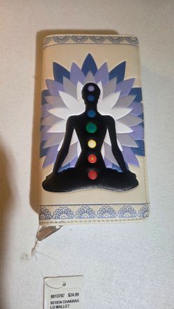Zen Aura: Meditating Silhouette Chakra Wallet