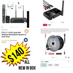 New Wireless Mic Cables/Audio Receiver 