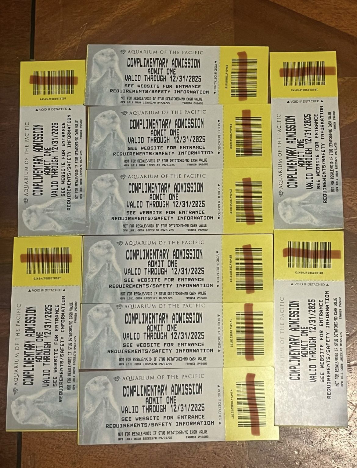Aquarium Of The Pacific Tickets!