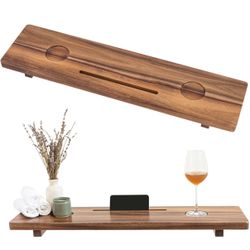 Bathtub Tray for Standard Tubs | 29" Solid Acacia Luxury Bath Tray for Tub |