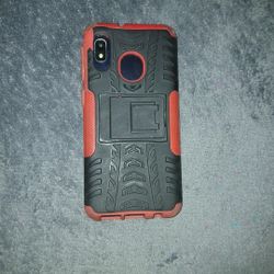 Samsung Galaxy A20e rugged case with a kickstand. 