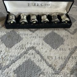 Vintage EALES 1779 Set Of 6 Mini Salt Pepper Shakers Original Box & Wrap Japan
