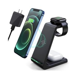 Wireless Charging Station,3 in 1 Fast Charging