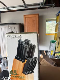 Countertops Cutlery 45-Piece Knife Set with Wood Block