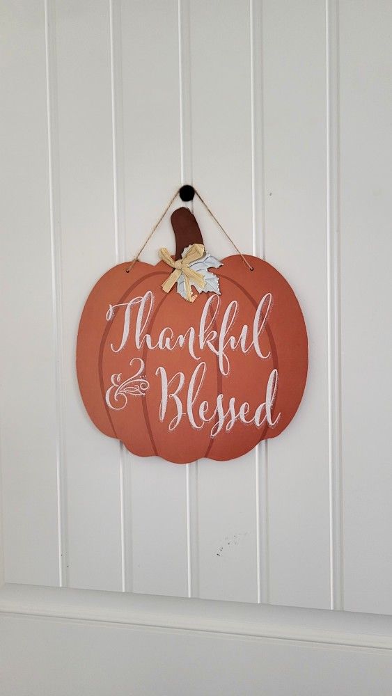 🎃 Rustic Hanging Door Sign for Harvest Thanksgiving Halloween. Indoor/Outdoor for Homedecor 🎃