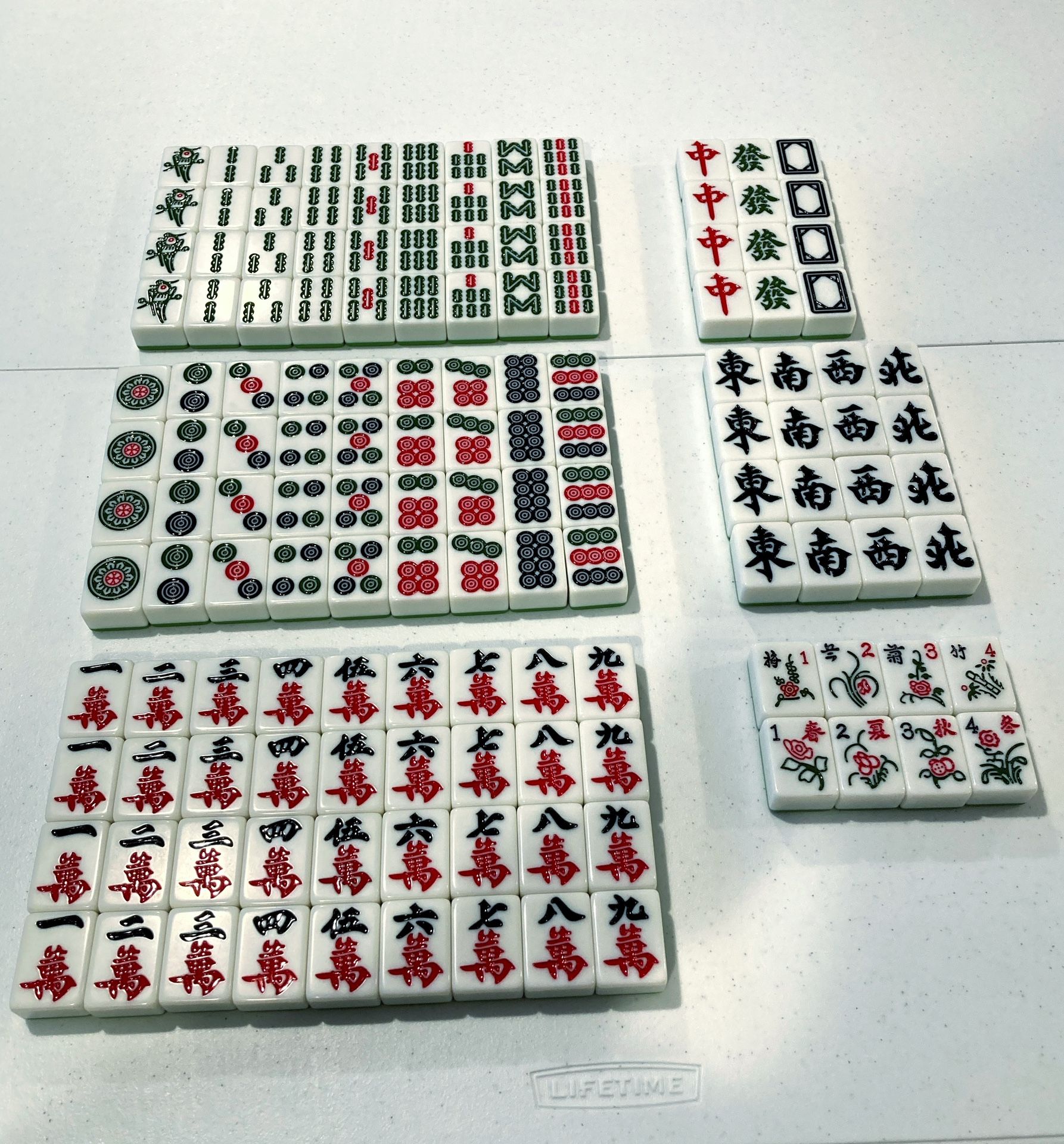 Green Mahjong Set X-Large 1.8”