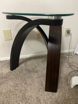 Glass top Bedside table