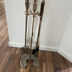 Gold Fire Place Tools