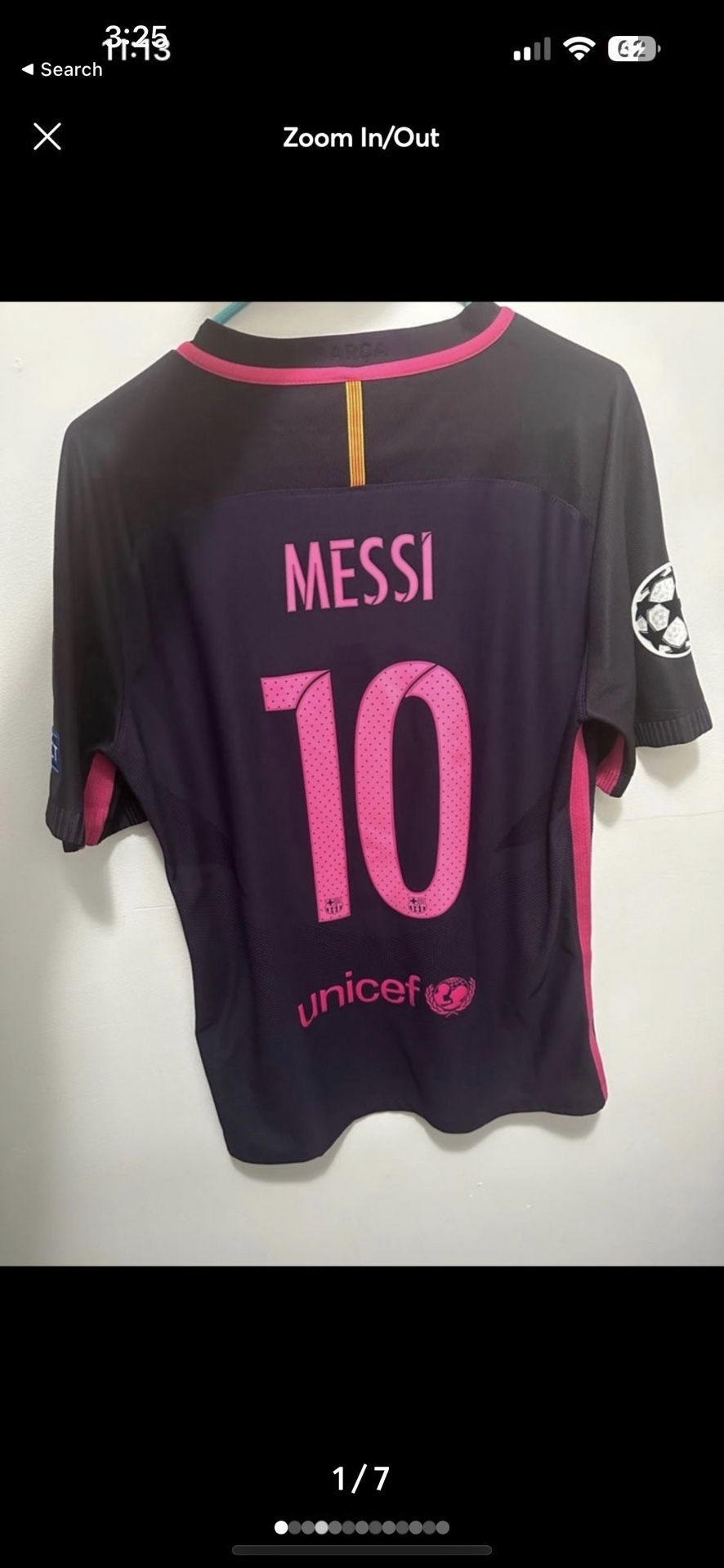 Barcelona Jersey Messi 2015 Final medium size Regular for Sale in  Wellington, FL - OfferUp