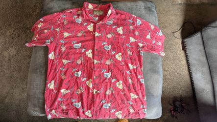 Palm Island Clothing Co. Tropical Cocktail Print Short Sleeve Shirt XL