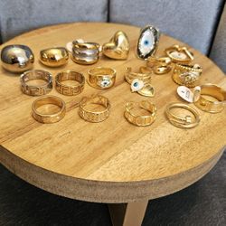 RINGS STAINLESS STEEL 18K GOLD PLATED 