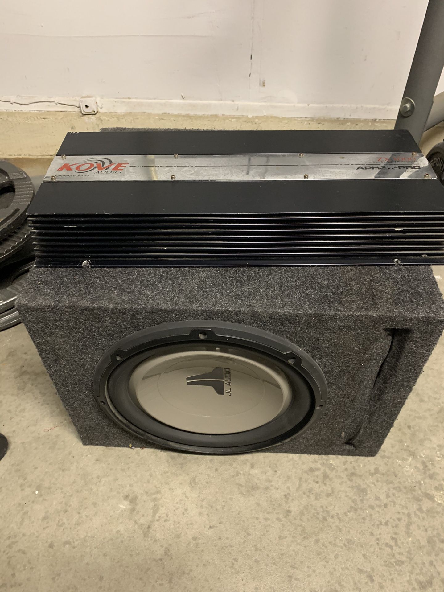 JL Audio 12 inch subwoofer and amp