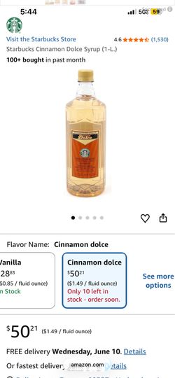 Starbucks Cinnamon Dolce Syrup (1-L.)