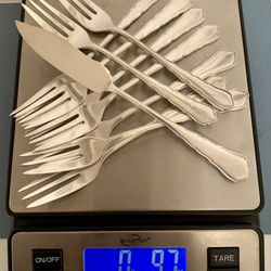 Vintage Germany 800 Silver WMF  Flatware Service Forks 10 Pieces 276 Grams/9.7oz