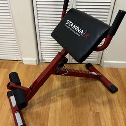 Stamina X Adjustable Roman Chair Back Extender Hyperextension Weight Bench