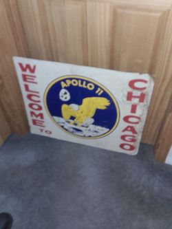 Welcome to Chicago Apollo 11 Sign