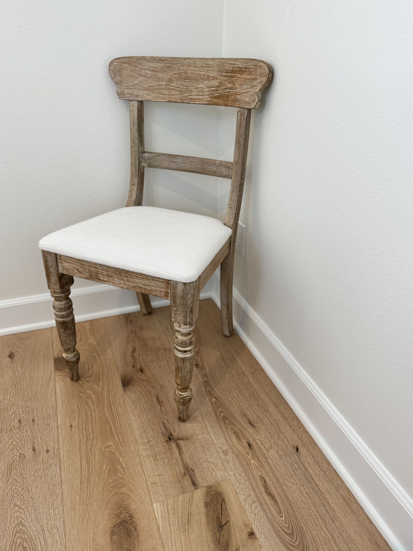 Set of 6 Restoration Hardware 19th Century English Schoolhouse Chairs With Linen Cushion