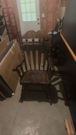 Wood rocking chair