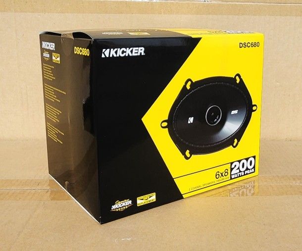 Kicker Car Speakers Set DS-Series 6x8 Inch 2-Way Coaxial Speaker System 200 Watts DSC680 🚨 Payment Options Available 🚨 No Credit Needed 🚨