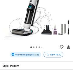 Kenmore HF5010 AquaLite 3-in-1 Cordless Wet Dry Vacuum Hard Floor Cleaner with Automatic Air-Drying, 35mins Runtime & One Edge Self-Cleaning Mop for M
