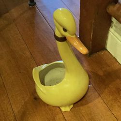 Vintage Porcelain Duck Planter Rare To Find 
