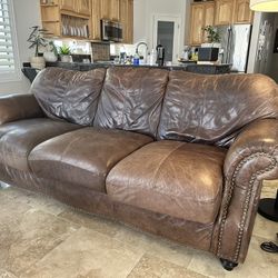 Leather Couches And Chair 