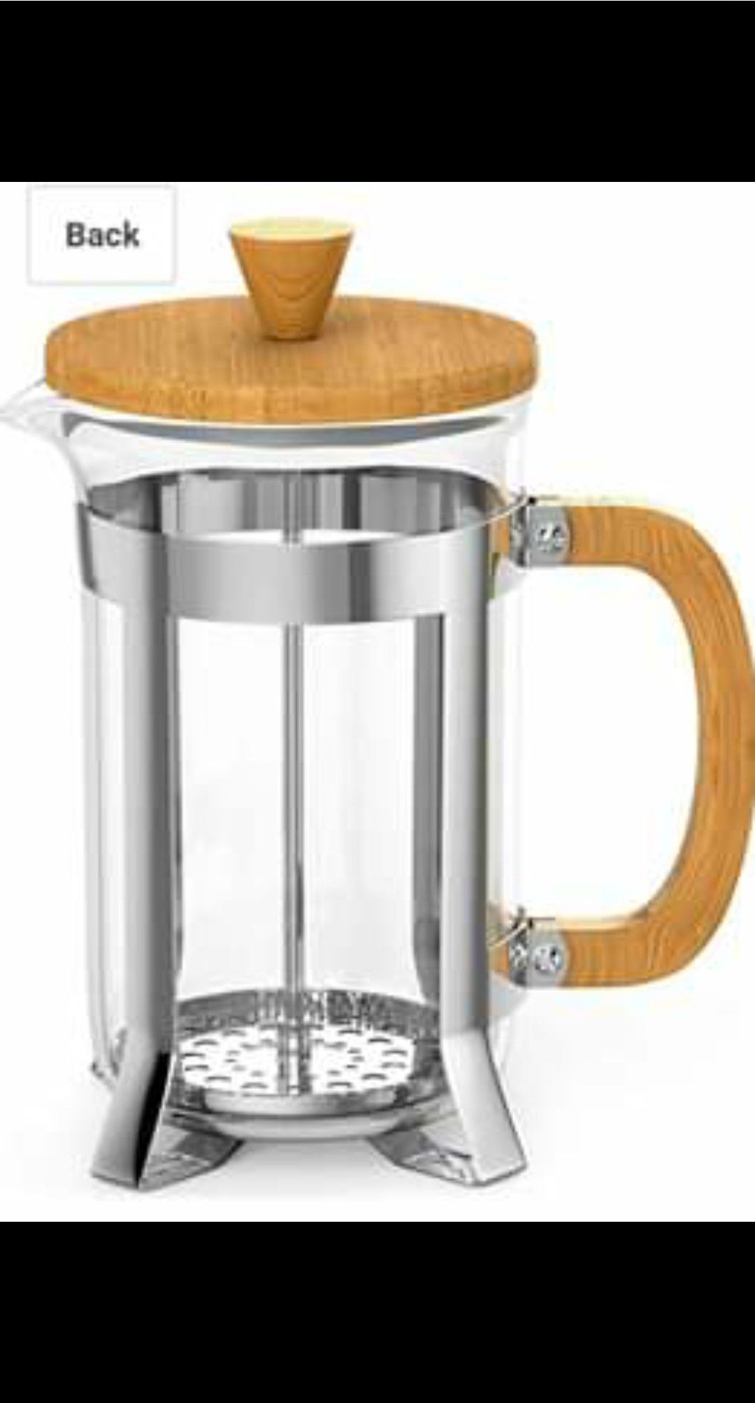 Vremi French Press - 8 Cup Coffee Maker Premium Heat Resistant Borosilicate Glass Pot - 2 Quart