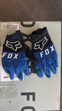 Fox dirt bike gloves blue